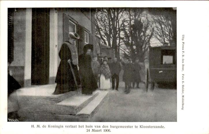 Kloosterzande- Koningin, Verzamelen, Ansichtkaarten | Nederland, Gelopen, Zeeland, Voor 1920, Ophalen of Verzenden