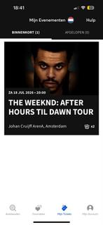 2 The Weekend concert kaarten 18 juli 2026 Amsterdam., Tickets en Kaartjes, Twee personen, Juli