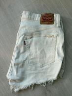 Levi's 501 Dames Witte Korte Spijkerbroek W32, ., Wit, Ophalen of Verzenden, Zo goed als nieuw