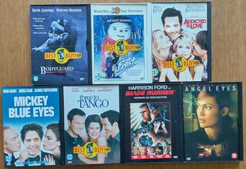 7 x DVD films: Bodyguard, Blade Runner, Jack Frost enz. beschikbaar voor biedingen