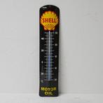 Emaille Shell thermometer. 32 cm lang., Ophalen of Verzenden, Zo goed als nieuw, Reclamebord