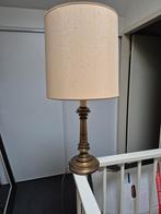 Schemerlamp met beige gemeleerde kap, Huis en Inrichting, Lampen | Lampenkappen, Ophalen, Beige, Rond, 50 cm of meer