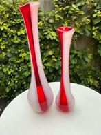2 Prachtige Vazen, Overige kleuren, Ophalen of Verzenden, Minder dan 50 cm, Glas