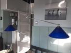 Hanglamp met blauw glazen kapjes TEAB, Huis en Inrichting, Lampen | Hanglampen, Ophalen, Gebruikt