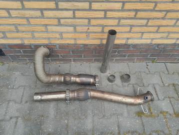 🎯 Saab 93 downpipe 3 inch met racekat voor zwarte casette ✅ beschikbaar voor biedingen