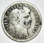 USA: zilveren 1 dime 1912, Postzegels en Munten, Munten | Amerika, Ophalen of Verzenden, Noord-Amerika, Losse munt, Zilver