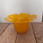Glas Art Work Zonnebloem Vaas  Geel Art Glas - Tafel Deco, Gebruikt, Geel, Ophalen of Verzenden, Glas