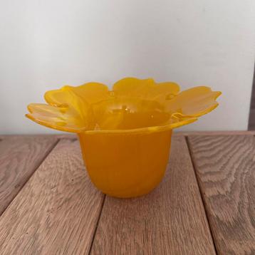 Glas Art Work Zonnebloem Vaas  Geel Art Glas - Tafel Deco beschikbaar voor biedingen