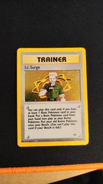 Lt. Surge Pokémon gym Heroes vintage wotc, Ophalen of Verzenden, Zo goed als nieuw, Losse kaart