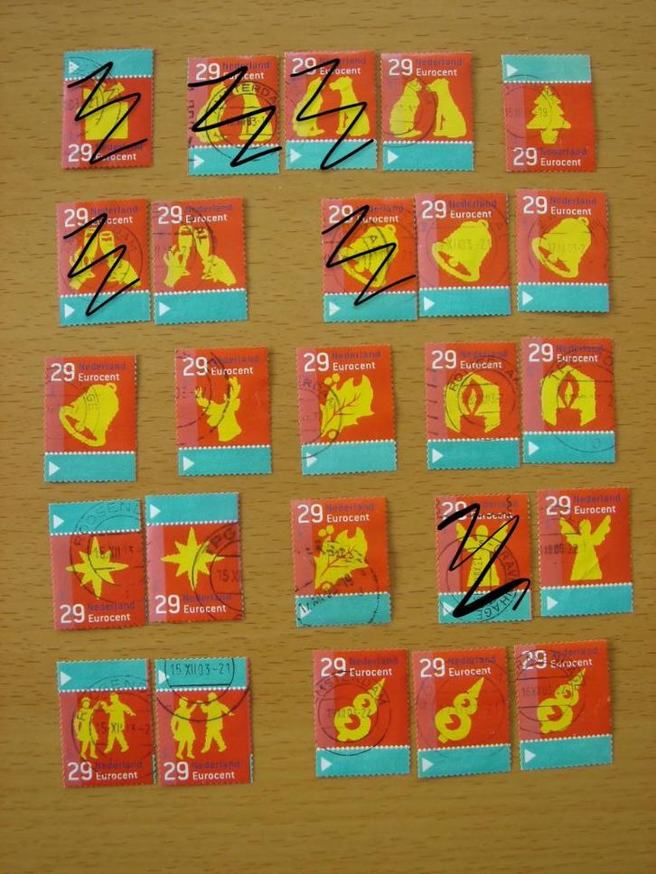 2003 Decemberzegels 19x, Postzegels en Munten, Postzegels | Nederland, Gestempeld, Na 1940, Ophalen of Verzenden