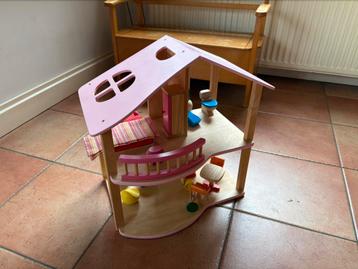 Pintoy Houten poppenhuis. beschikbaar voor biedingen