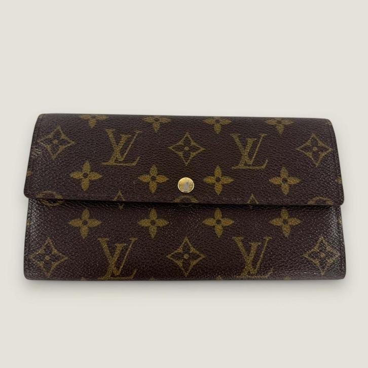 Louis Vuitton portemonnee Sarah, Sieraden, Tassen en Uiterlijk, Portemonnees, Gebruikt, Overige merken, Bruin, Met knipsluiting