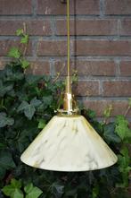 Vintage Hanglamp Gemarmerd Glas, Ophalen, Gebruikt, Vintage, Glas