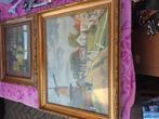 Mooi antiek schilderij molen met klassieke lijst, Antiek en Kunst, Kunst | Schilderijen | Klassiek, Ophalen of Verzenden