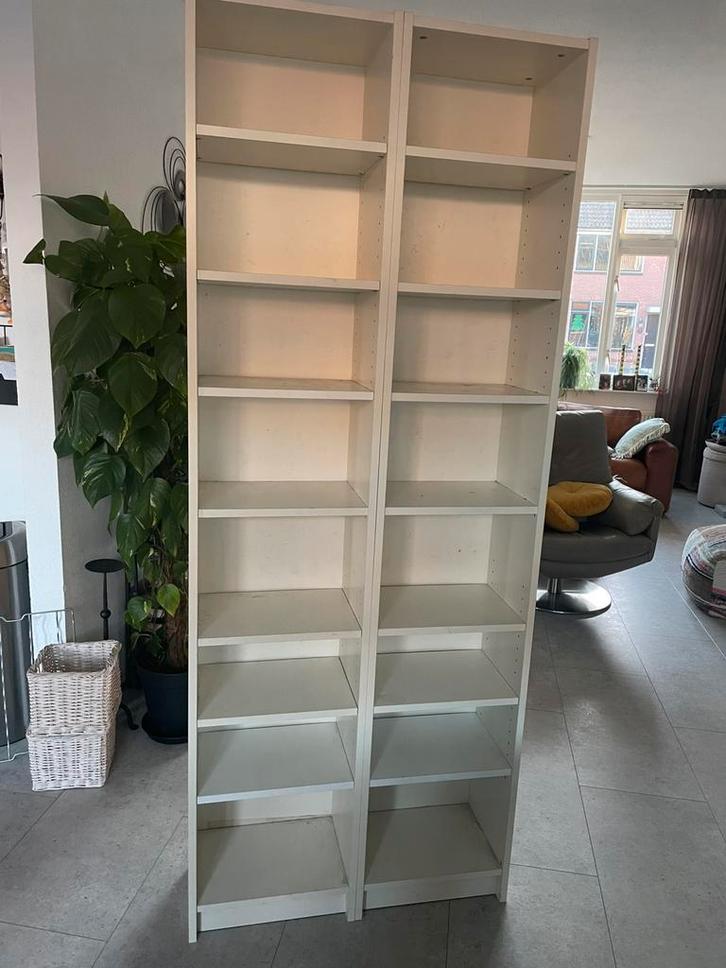 2x Ikea Billy wit 40x28x202, Huis en Inrichting, Kasten | Boekenkasten, Gebruikt, Minder dan 50 cm, 200 cm of meer, 25 tot 50 cm