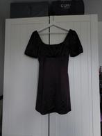 Zwarte satijnen jurk, Maat 38/40 (M), H&M, Verzenden, Zwart