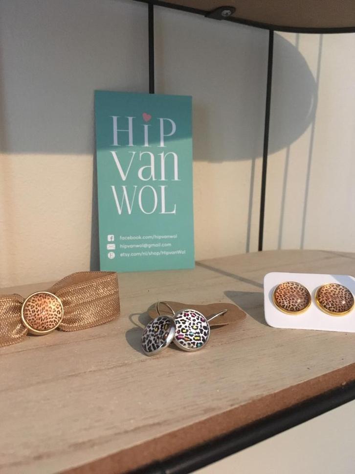 Tijgerprint, Sieraden, Tassen en Uiterlijk, Oorbellen, Nieuw, Overige materialen, Overige kleuren, Ophalen of Verzenden