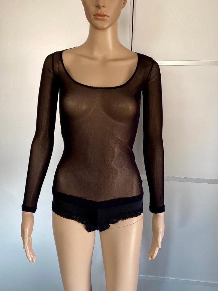 J163 Marlies Dekkers maat S=36 body-top zwart, Kleding | Dames, Ondergoed en Lingerie, Body of Korset, Zwart, Ophalen of Verzenden