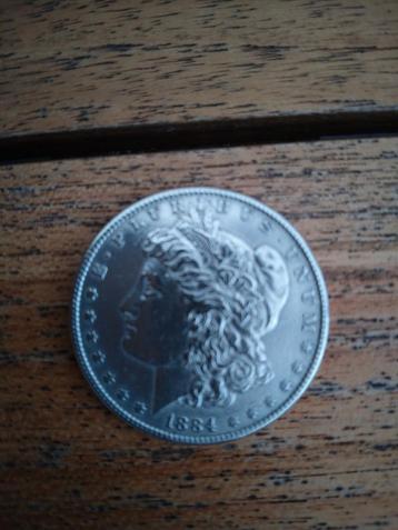 Zilveren dollar 1884 beschikbaar voor biedingen