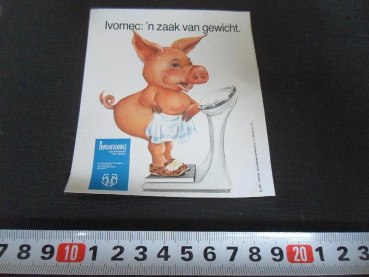 sticker ivomec injectievloeistof varkens strip weegschaal, Verzamelen, Stickers, Zo goed als nieuw, Ophalen