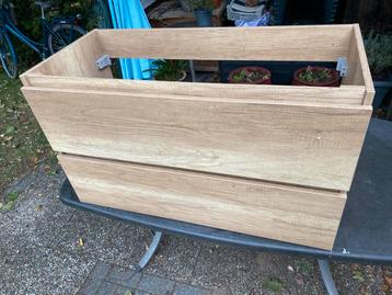 Wastafelkast met lades - Hout effect beschikbaar voor biedingen