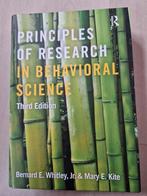 Principles of Research in Behavioral Science, Nieuw, Ophalen of Verzenden, Bernard E. Whitley Jr & Mary E. Kite, Gamma