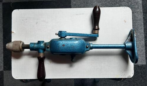 Antieke handboor groot model blauw, Antiek en Kunst, Antiek | Gereedschap en Instrumenten, Ophalen of Verzenden
