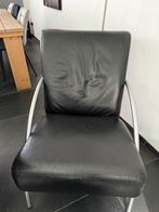 Zwarte Leren Stoelen, Ophalen, Gebruikt, Twee, Zwart