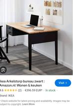 Ikea Black & Tan Desk, Huis en Inrichting, Bureaus, Ophalen, Zo goed als nieuw
