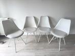 4 stuks wit Klarup eetkamerstoelen Jysk, Huis en Inrichting, Ophalen, Overige materialen, Wit, Zo goed als nieuw