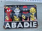 Antiek emaille deurpost bordje ABADIE rookwaar bord reclame, Ophalen of Verzenden