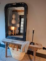 Oude franse spiegel boogspiegel zwart., Huis en Inrichting, Ophalen, Gebruikt, 75 tot 100 cm, Minder dan 100 cm