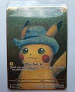 Pikachu Van Gogh With Grey Felt Hat Promo Metalen Pokemon, Ophalen of Verzenden, Nieuw, Losse kaart