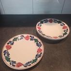 Boerenbont diepe-/dinerborden grote bloem., Huis en Inrichting, Keuken | Servies, Gebruikt, Ophalen of Verzenden, Bord(en), Aardewerk
