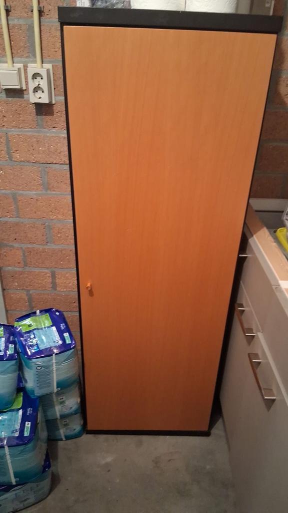 Houten Kast met Deur en Planken, Huis en Inrichting, Kasten | Kledingkasten, Gebruikt, 150 tot 200 cm, Minder dan 50 cm, 25 tot 50 cm