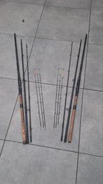 2x tricast triune heavy feeder hengels met 6 topjes, Watersport en Boten, Ophalen of Verzenden, Gebruikt, Werphengel