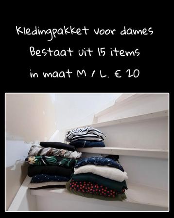 Dames Kledingpakket M/L - 15 Stuks! beschikbaar voor biedingen