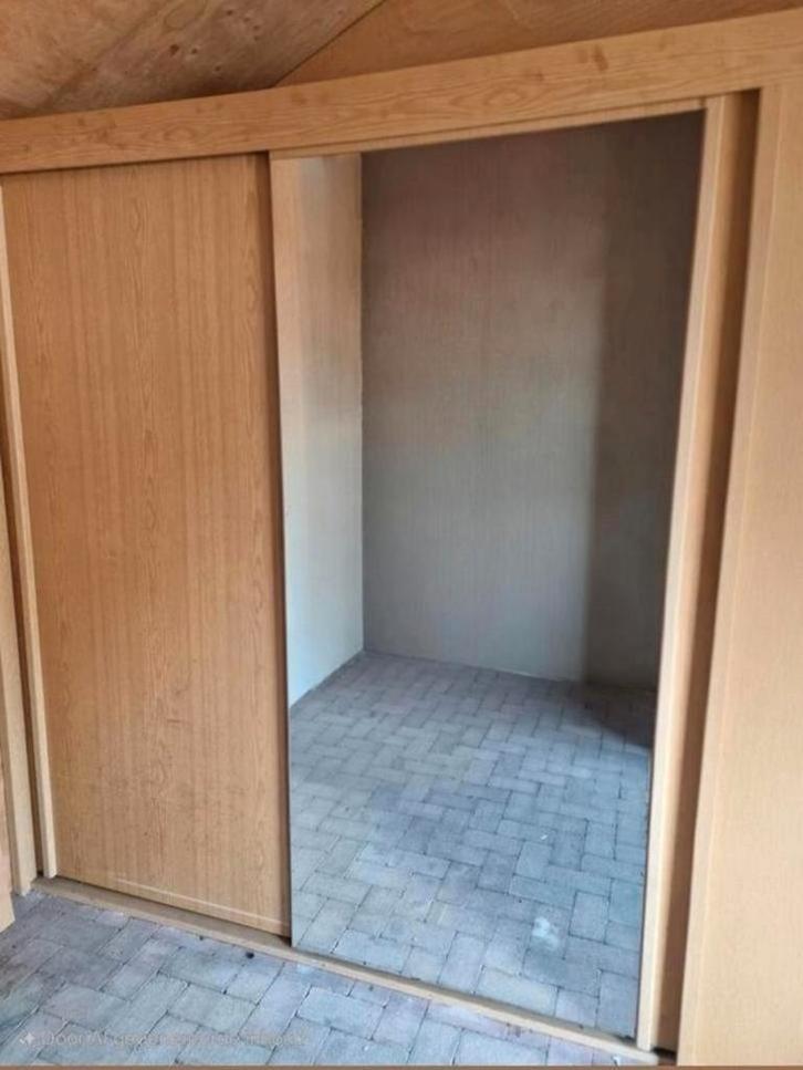 Kleding linnenkast met spiegeldeur, Huis en Inrichting, Kasten | Kledingkasten, Gebruikt, 200 cm of meer, 50 tot 75 cm, Ophalen