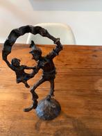 Bronzen beeldje clini clown, Verzamelen, Beelden en Beeldjes, Ophalen of Verzenden, Zo goed als nieuw, Mens