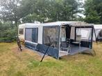 Detleffs caravan (1991) met voortent en luifel (2021), Omvormbare zithoek, Treinzit, Particulier, Dethleffs
