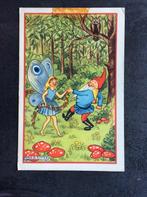 Kinderkaart, Kabouter met elfje, Verzenden, 1960 tot 1980, Gelopen, Kinderen