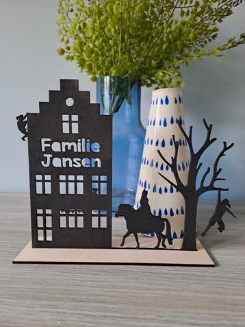 Houten Sinterklaas Decoratie - Natuurlijk & Zwart beschikbaar voor biedingen