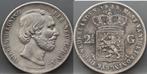 Zilveren rijksdaalder 1858 - 2 1/2 gulden 1858 Willem 3, Koning Willem III, Verzenden, Zilver, Losse munt
