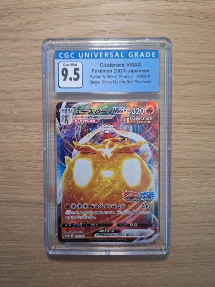 Cinderace Vmax 169/S-P CGC 9.5 Promo, Hobby en Vrije tijd, Verzamelkaartspellen | Pokémon, Nieuw, Losse kaart, Ophalen of Verzenden