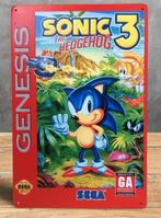 SONIC THE HEDGEHOG 3 Metalen Wandbord Sega megadrive, Nieuw, Verzenden