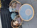 Vintage rotan tafel en stoeltjes voor kinderen, Ophalen, Gebruikt, Tafel(s) en Stoel(en)