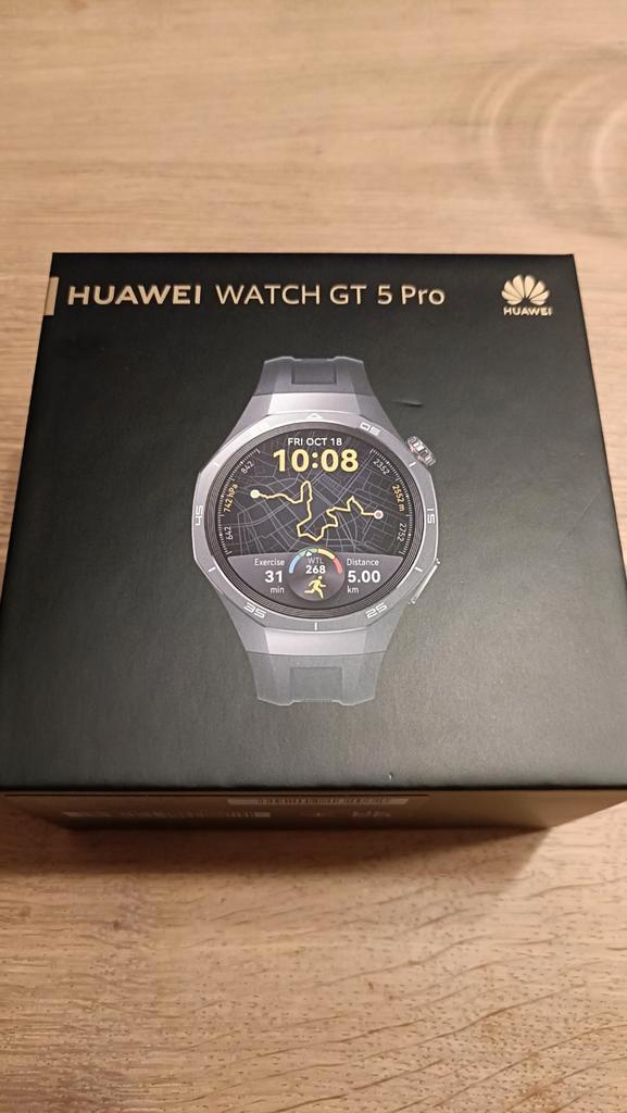 Huawei Watch gt5 Pro 46mm. met garantie incl. Scale 3, Sieraden, Tassen en Uiterlijk, Smartwatches, Zo goed als nieuw, Android