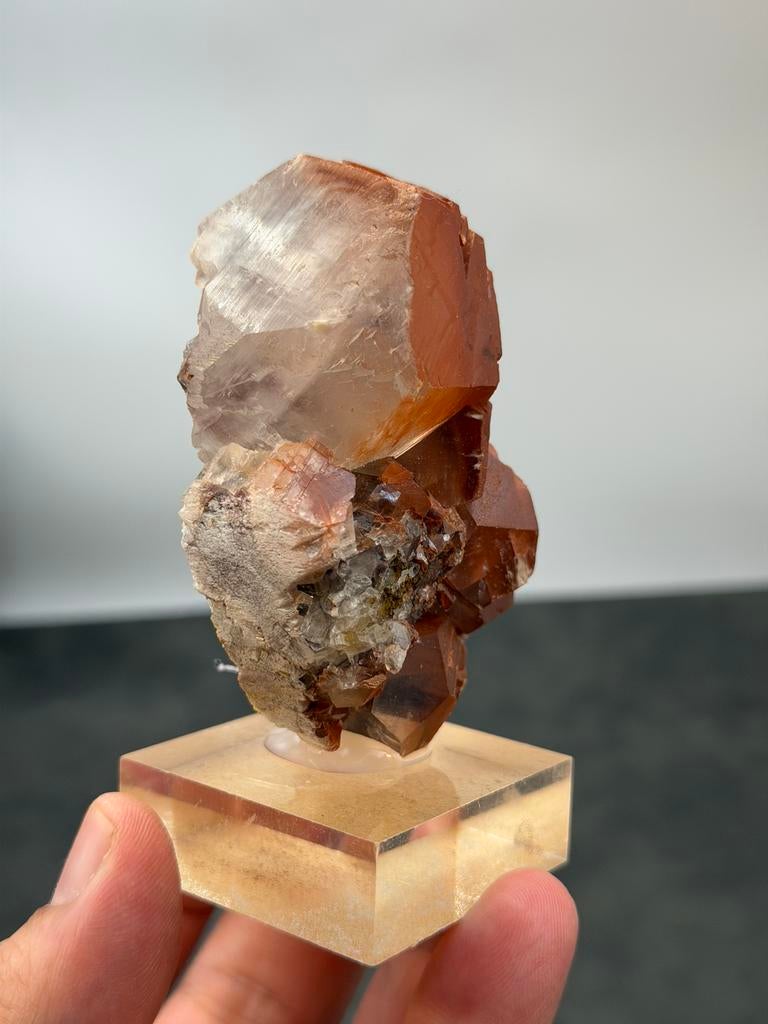 Red hemtite benz calcite, Ophalen of Verzenden