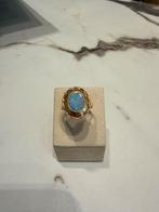 14k Gouden Vintage Opaal Ring - Maat 17,5, Gebruikt, Goudpunt, Ophalen of Verzenden, Goudpunt