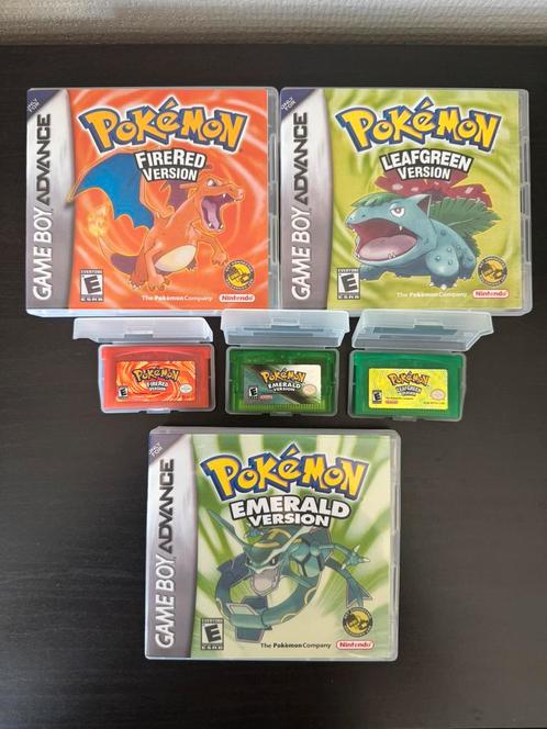 Pokemon Emerald, FireRed, LeafGreen Reproducties (Getest), Spelcomputers en Games, Games | Nintendo Game Boy, Nieuw, Avontuur en Actie